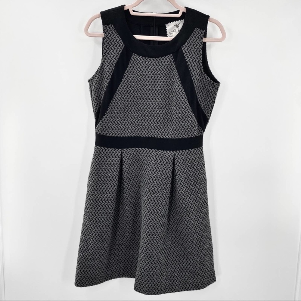 Anthropologie Tabitha Sleeveless Knit Dress Black Gray